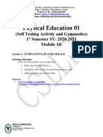 Physical Education 01: (Self Testing Activity and Gymnastics) 1 Semester SY: 2020-2021
