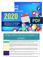 2020 Calendario Midias Sociais Rebeca Rocha