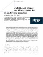 Variability Change Underlying Processes: Climatic and Southern Africa: Reflection