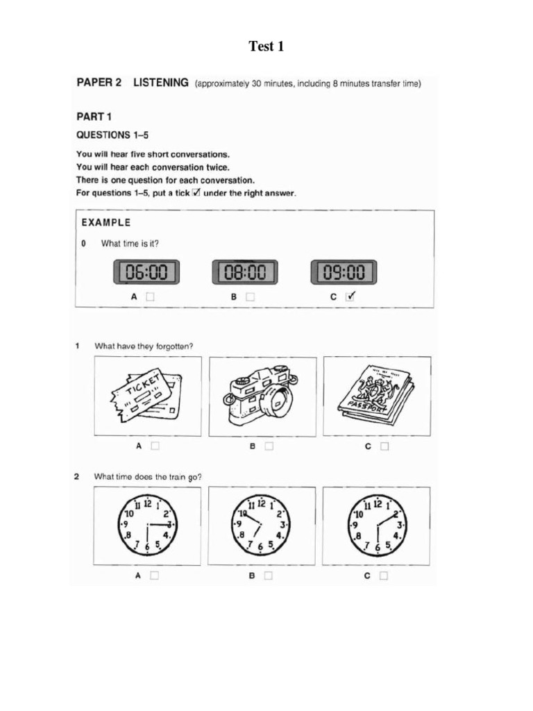 Ket 1 - Test 1 | PDF