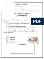 Avaliação de Matemática com 10 Questões