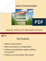 Curriculum Construction: Associate Professor DR Abdul Rahim Hamdan