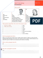 Present and past simple and continuous tenses