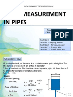 Flow Measurement in Pipes Flow Measurement in Pipes: Group Assignment Presentation No. 6