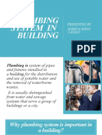 Plumbing System in Building: Presented by Joshua Inigo Cadiao
