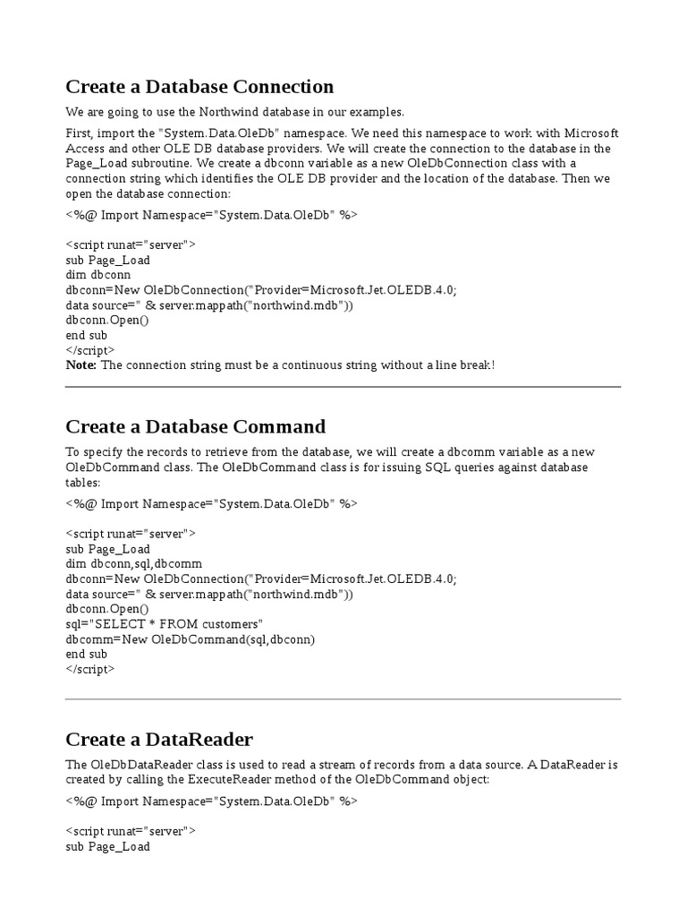 Connect and Bind to Northwind Database | PDF | Data Management | Databases