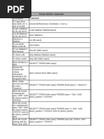 Handy Mysql Commands Description Command