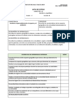 Lista de Cotejo Gestiona El Espacio y El Ambi