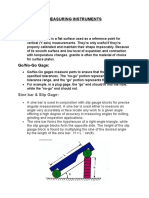 Measuring Instruments: Sine Bar & Slip Gage