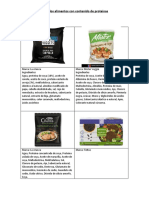 Ejemplos Alimentos Con Contenido de Proteínas