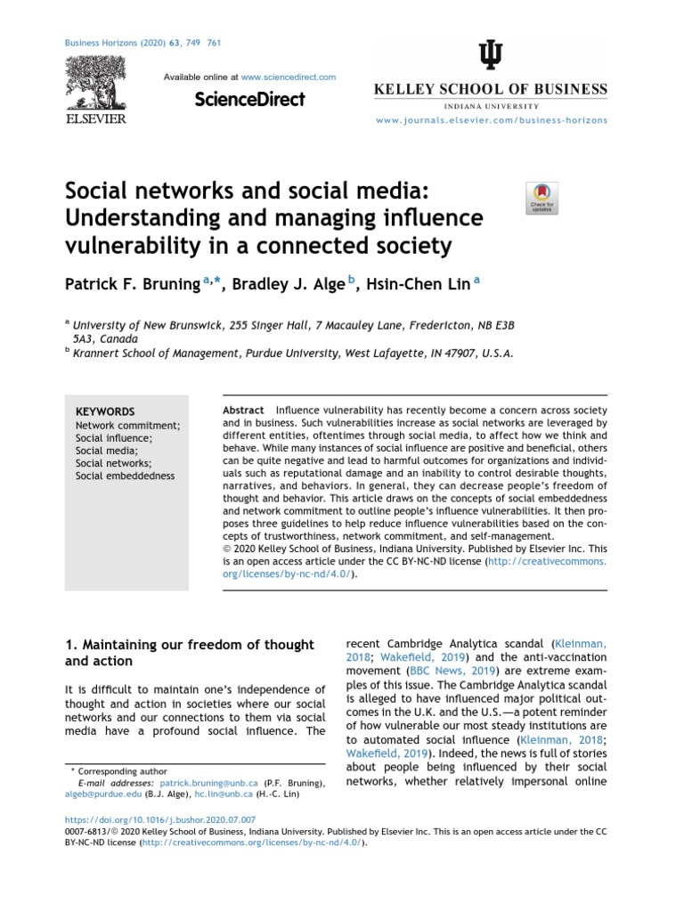 Managing Influence Vulnerability Online | PDF | Popular Culture & Media ...