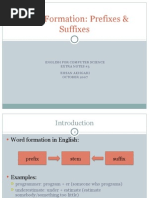 Prefixes and Suffixes