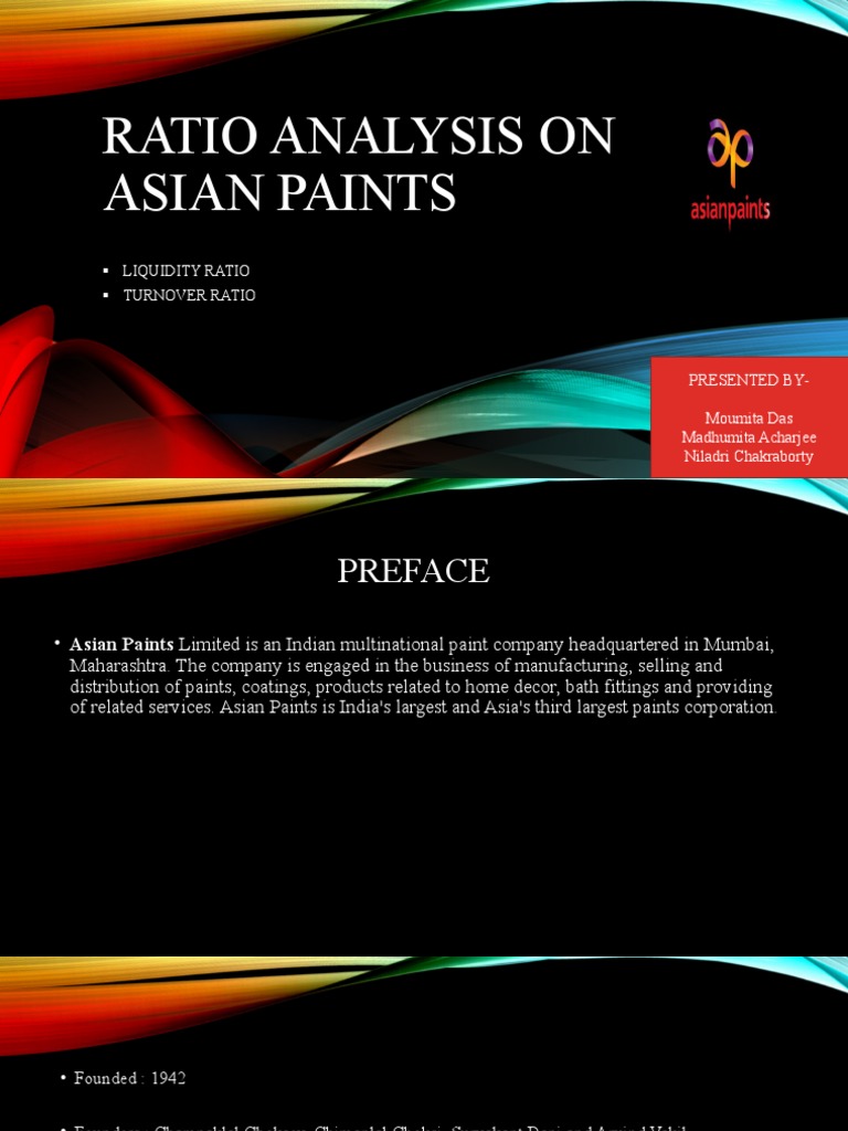Asian Paints Ratio Analysis Overview | PDF | Market Liquidity ...
