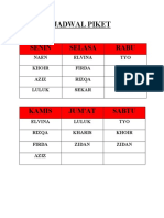 JADWAL PIKET