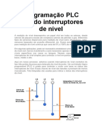 Programação PLC usando interruptores de nível