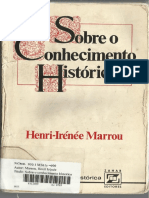 Sobre o Conhecimento Histórico- Henri Irenne Marrou