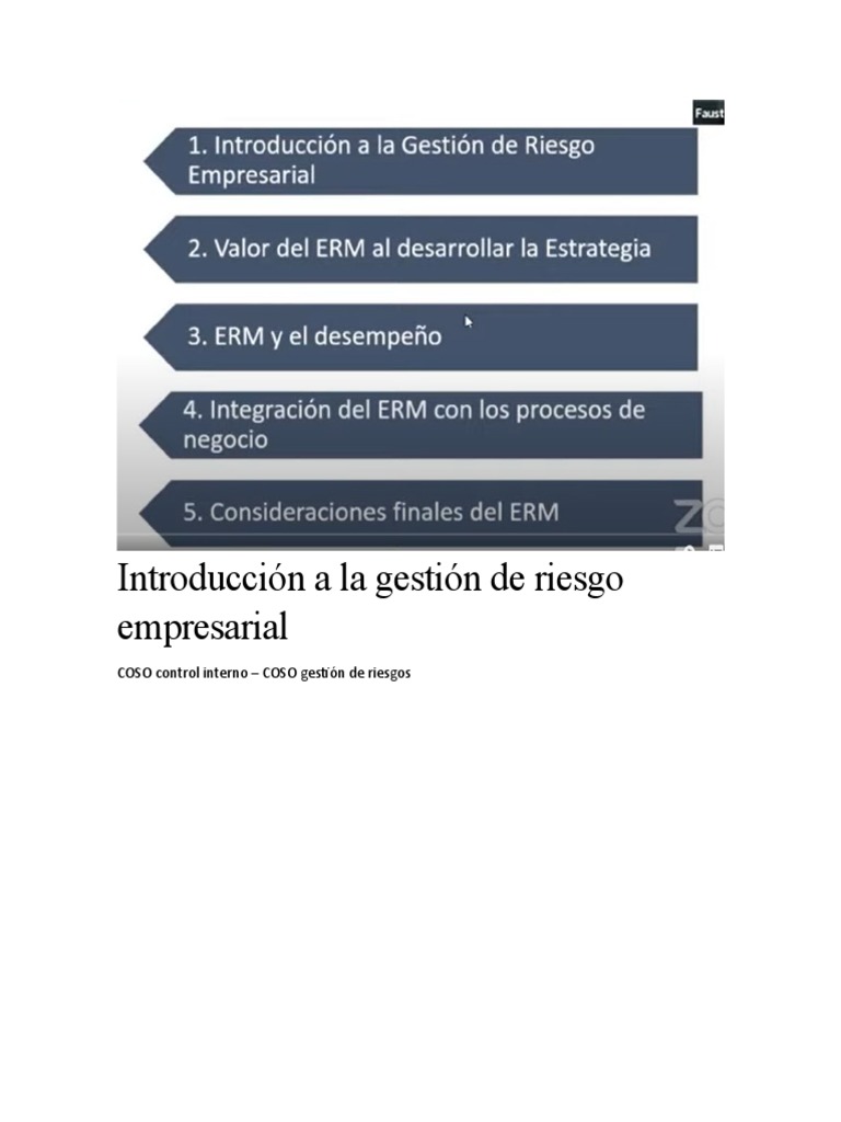 Gestión de Riesgos Empresariales ERM | PDF | Finanzas y dinero