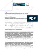 An Overview of Randomization Techniques - An Unbiased Assessment of Outcome in Clinical Research