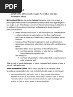 Assignment 2: What Is The Difference Between Normative and Non-Normative Ethics