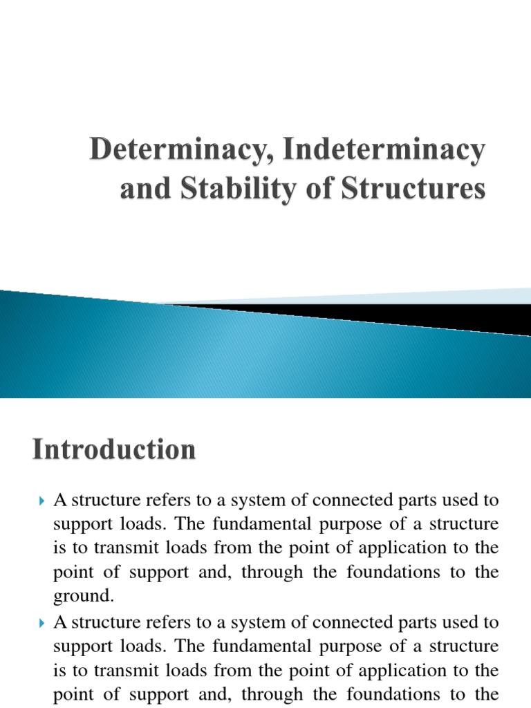 Stability and Indeterminacy in Structures | PDF | Truss | Bending