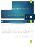 Standardised PPT On GST: Indirect Taxes Committee The Institute of Chartered Accountants of India