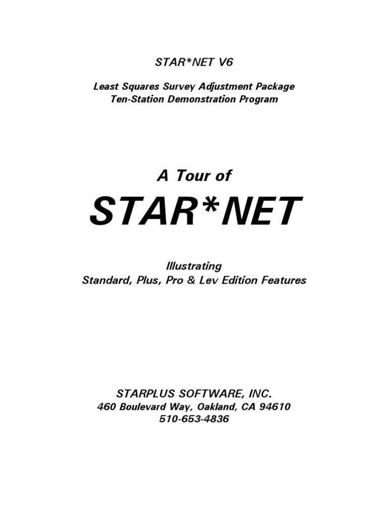 STAR*NET V6 Survey Adjustment Overview | PDF | Errors And Residuals ...