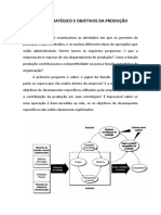 PAPEL ESTRATÉGICO E OBJETIVOS DA PRODUÇÃO Apostila