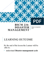 BSCM 234: Disaster Management