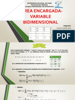 Tarea Encargada - Variable Bidimensional