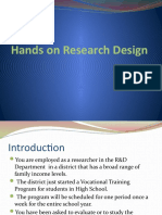 Hands on Research Design