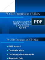2015 Au Ve4ma 78 GHZ Progress