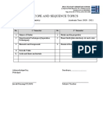 Scope and Sequence Grade 9