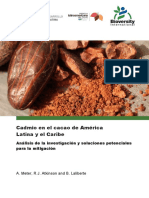 Cadmio en El Cacao de America Latina y e