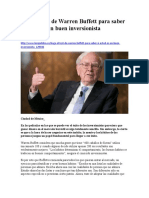 Haga El Test de Warren Buffett para Saber Si Usted Es Un Buen Inversionista