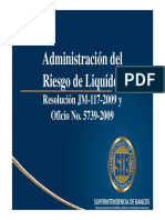 Administración Del Riesgo de Liquidez (Reglamento y Oficio)