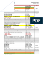 Academic Calendar Summer 2021 Modified