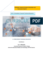 Module 1: Orientation Towards Technical Education and Curriculum Aspects