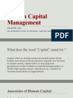 Chapter One An Introduction To Human Capital Management