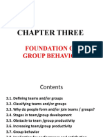Chapter Three: Foundation of Group Behavior