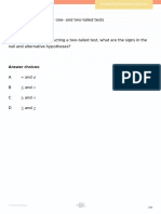 Test Statistics For One and Two Tailed Tests Mba Statistics Sem1