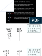 Taller en Clase Descomposicion Enfactores Primos