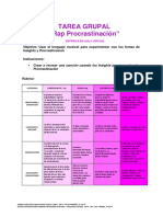 Actividad Semana 10 Tarea Grupal Rap Procrastinación (Rúbrica)