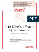 12 Month Questionnaire
