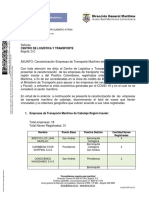 Caracterización Empresas de Transporte Marítimo de Cabotaje