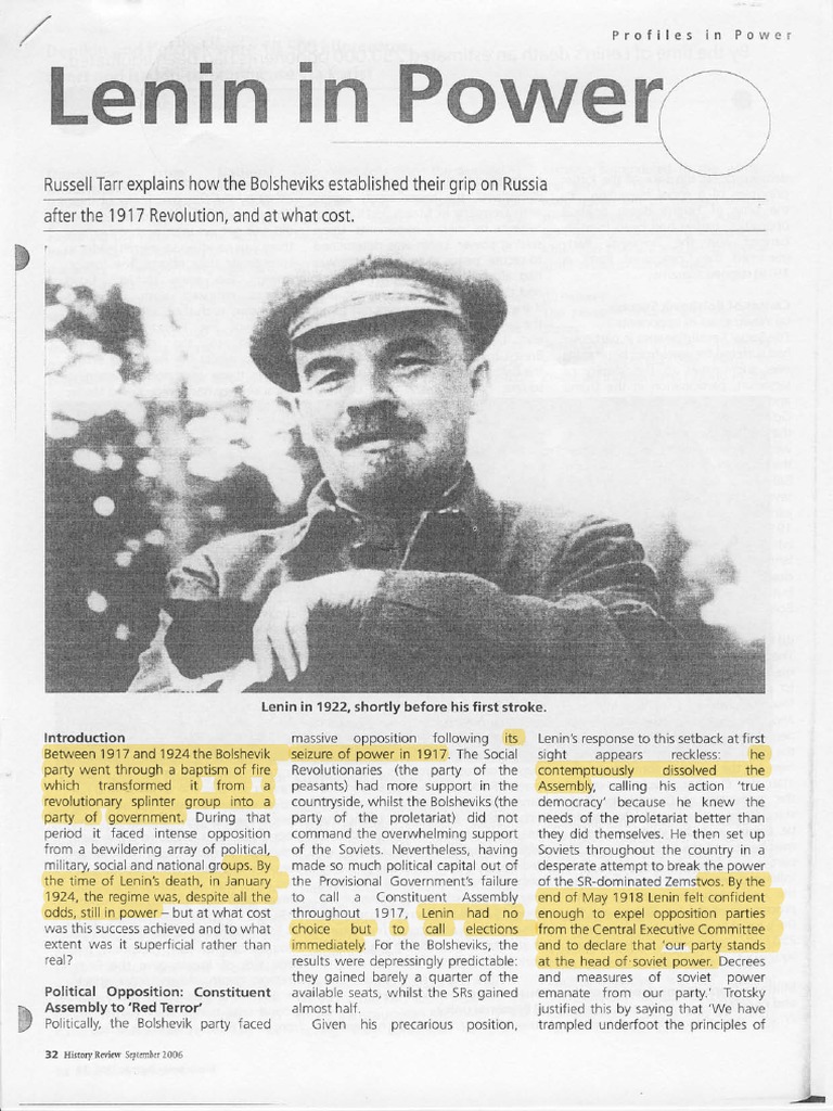 Lenin Article | PDF | Vladimir Lenin | Communism