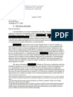 OSC Letter To White House Re: SSA Widow (Er) Beneficiaries