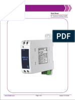 RISH CON SI-101 Data Sheet DC Transducer Isolating Amplifier