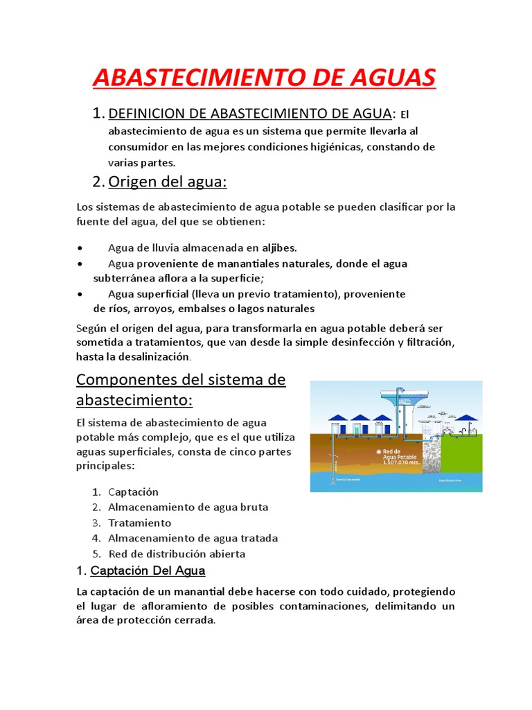 Abastecimiento de Aguas | PDF | Red de abastecimiento de agua | Agua