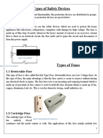 Types of Safety Devices: 1. Fuse