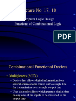 Lecture No. 17, 18: Computer Logic Design Functions of Combinational Logic